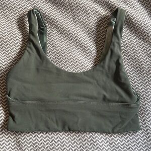 Lululemon size 6 reversible sports bra green tie dye align diamond dye
